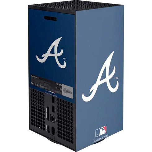MLB Atlanta Braves - Solid Distressed XBox Series X Digital Edition Console Skin