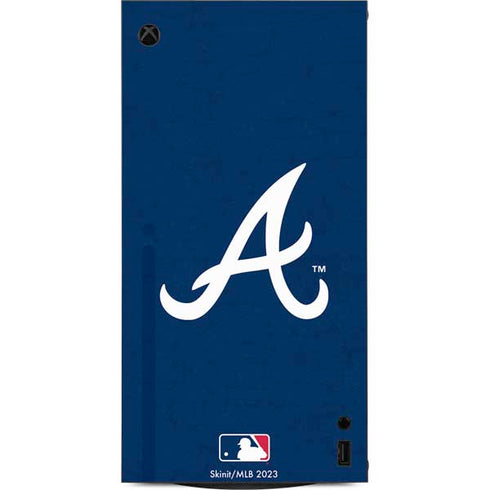 MLB Atlanta Braves - Solid Distressed XBox Series X Digital Edition Console Skin
