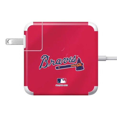 MLB Atlanta Braves Alternate/Away Jersey 85W Power Adapter (15 and 17 inch MacBook Pro Charger) Skin