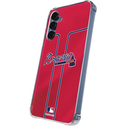 MLB Atlanta Braves Alternate/Away Jersey Galaxy A55 5G Clear Case