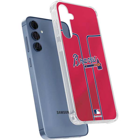 MLB Atlanta Braves Alternate/Away Jersey Galaxy A55 5G Clear Case