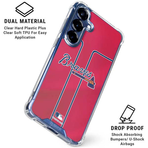 MLB Atlanta Braves Alternate/Away Jersey Galaxy S25 Clear Case