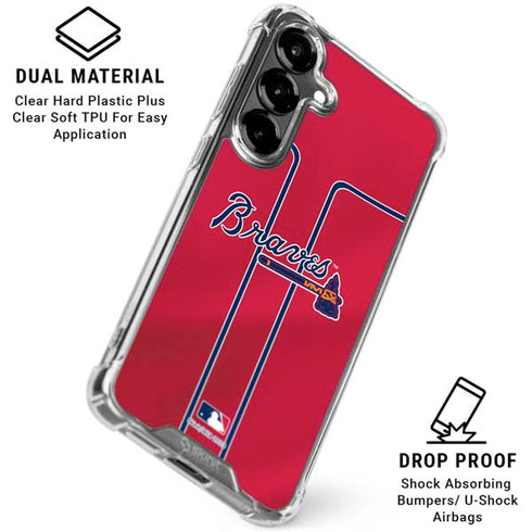 MLB Atlanta Braves Alternate/Away Jersey Galaxy S26 Plus Clear Case