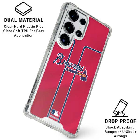 MLB Atlanta Braves Alternate/Away Jersey Galaxy S26 Ultra Clear Case