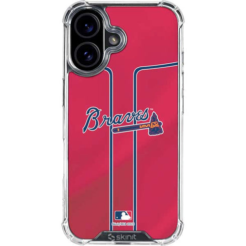 MLB Atlanta Braves Alternate/Away Jersey iPhone 16 Plus Clear Case