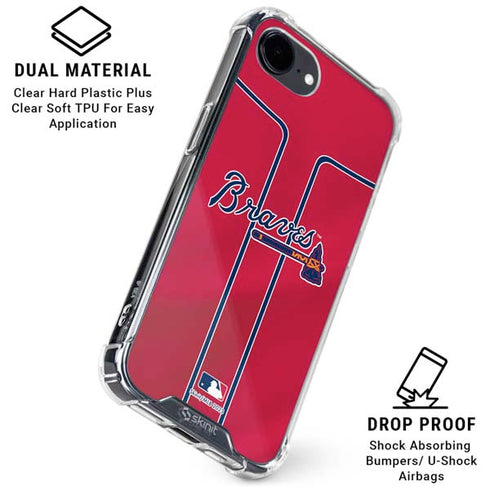 MLB Atlanta Braves Alternate/Away Jersey iPhone 16e Clear Case