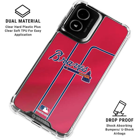 MLB Atlanta Braves Alternate/Away Jersey Moto G Power 5G (2024) Clear Case