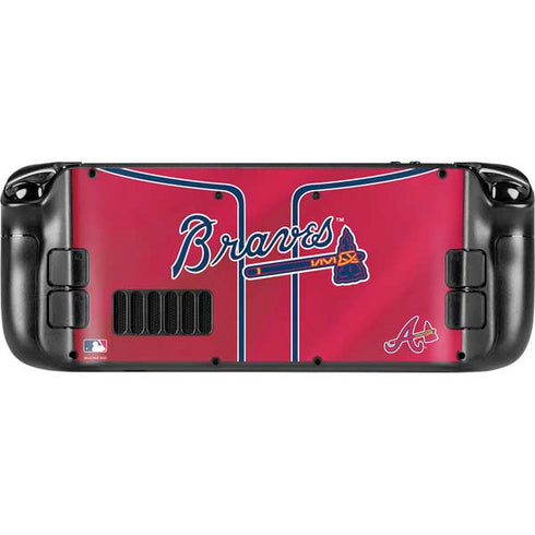 MLB Atlanta Braves Alternate/Away Jersey Steam Deck Handheld Gaming Computer OLED Skin