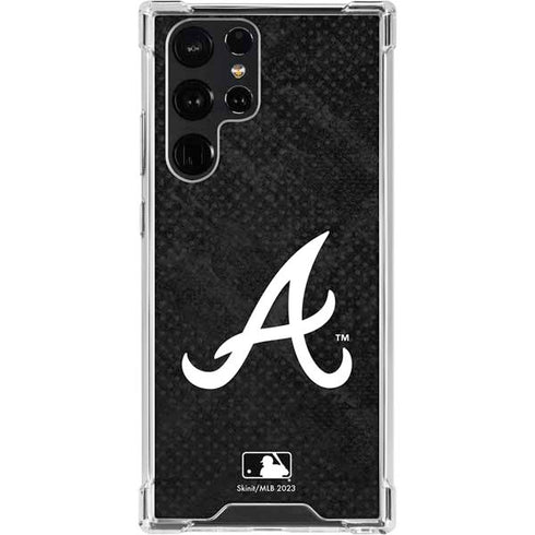 MLB Atlanta Braves Dark Wash Galaxy S23 Ultra Clear Case