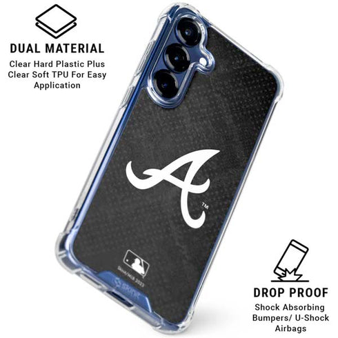MLB Atlanta Braves Dark Wash Galaxy S25 Clear Case