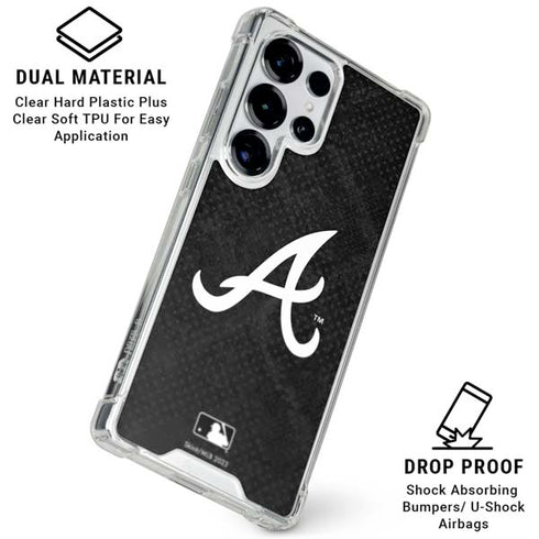 MLB Atlanta Braves Dark Wash Galaxy S26 Ultra Clear Case