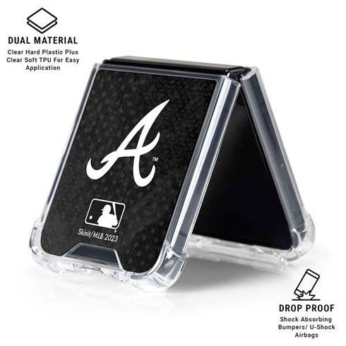 MLB Atlanta Braves Dark Wash Galaxy Z Flip6 Clear Case