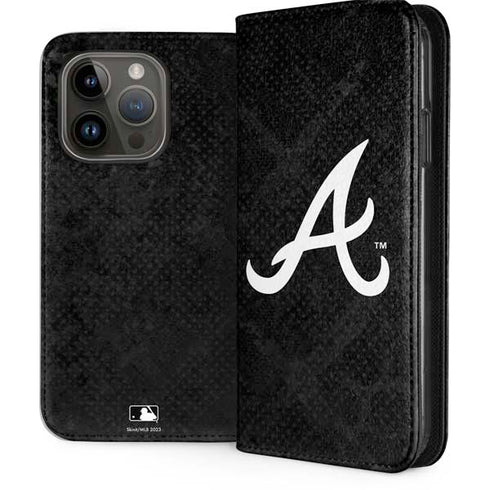 MLB Atlanta Braves Dark Wash iPhone 15 Pro Folio Case