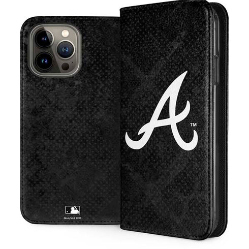 MLB Atlanta Braves Dark Wash iPhone 15 Pro Max Folio Case