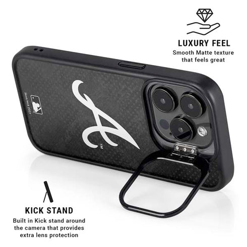 MLB Atlanta Braves Dark Wash iPhone 16 Pro Kickstand Case