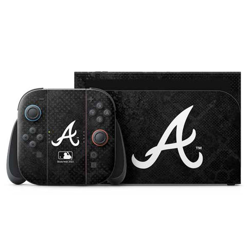 MLB Atlanta Braves Dark Wash Nintendo Switch 2 (2025) with Joy-Con Skin