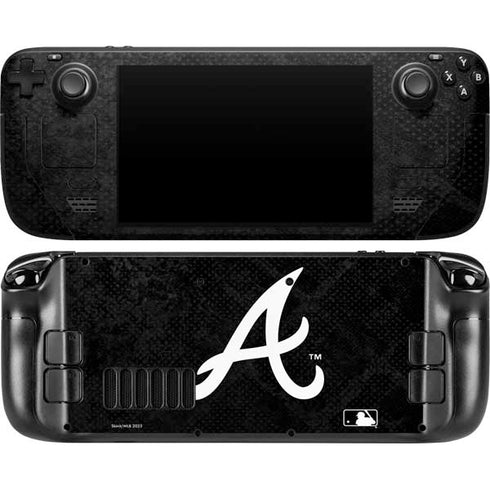 MLB Atlanta Braves Dark Wash Steam Deck Handheld Gaming Computer OLED Skin