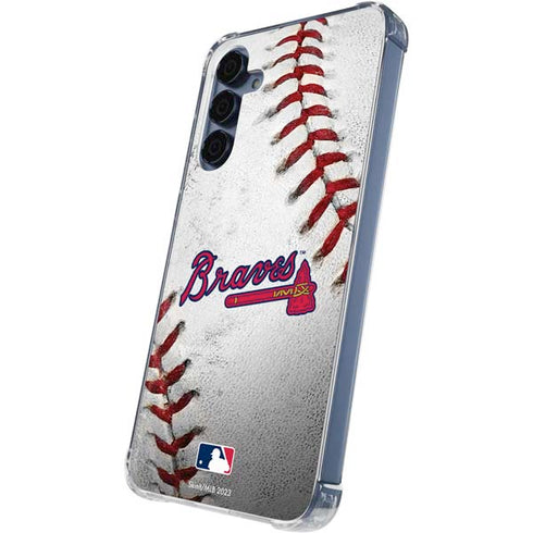 MLB Atlanta Braves Game Ball Galaxy A35 5G Clear Case