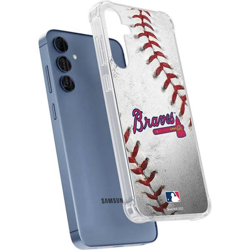 MLB Atlanta Braves Game Ball Galaxy A35 5G Clear Case