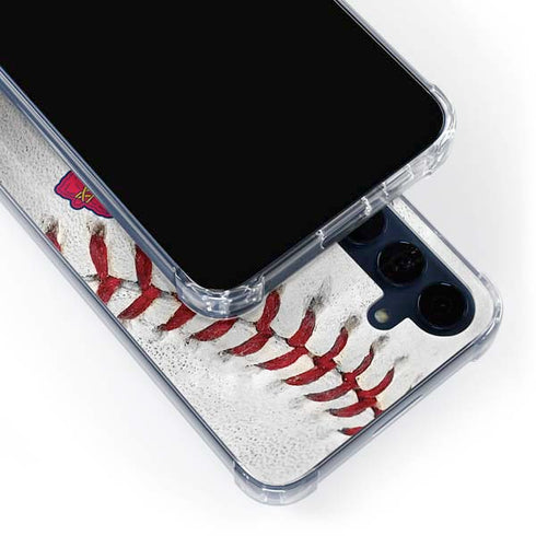 MLB Atlanta Braves Game Ball Galaxy A55 5G Clear Case
