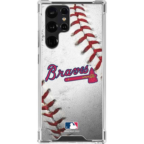 MLB Atlanta Braves Game Ball Galaxy S23 Ultra Clear Case