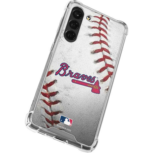 MLB Atlanta Braves Game Ball Galaxy S24 FE Clear Case