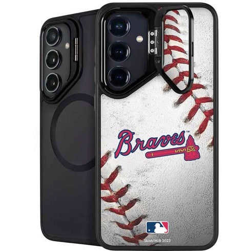 MLB Atlanta Braves Game Ball Galaxy S25 Plus Kickstand Case