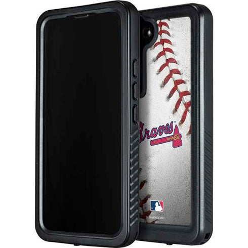 MLB Atlanta Braves Game Ball Galaxy S24 Plus Waterproof Case