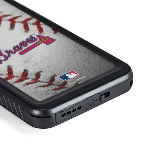 MLB Atlanta Braves Game Ball Galaxy S24 Plus Waterproof Case