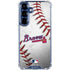MLB Atlanta Braves Game Ball Galaxy S25 FE Clear Case