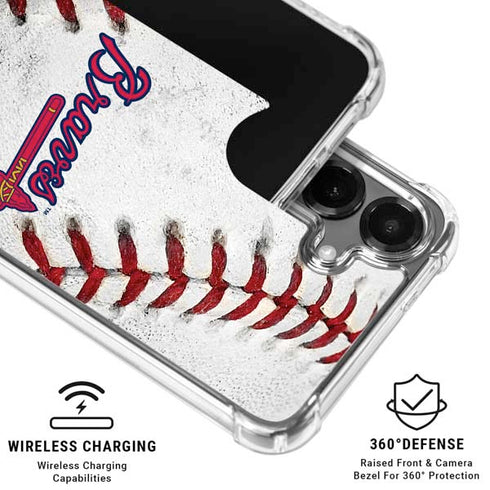 MLB Atlanta Braves Game Ball Galaxy S26 Plus Clear Case