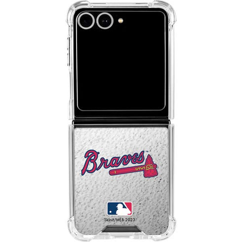 MLB Atlanta Braves Game Ball Galaxy Z Flip7 Clear Case
