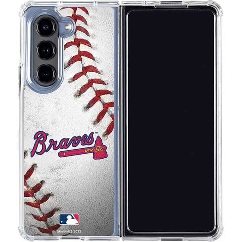 MLB Atlanta Braves Game Ball Galaxy Z Fold5 5G Clear Case
