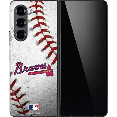 MLB Atlanta Braves Game Ball Galaxy Z Fold5 5G Skin