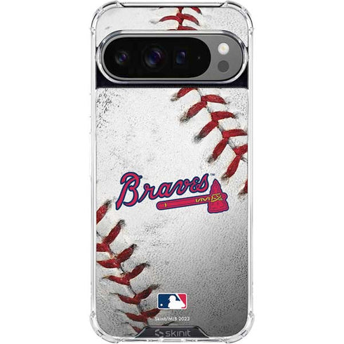 MLB Atlanta Braves Game Ball Google Pixel 10 Pro XL Clear Case