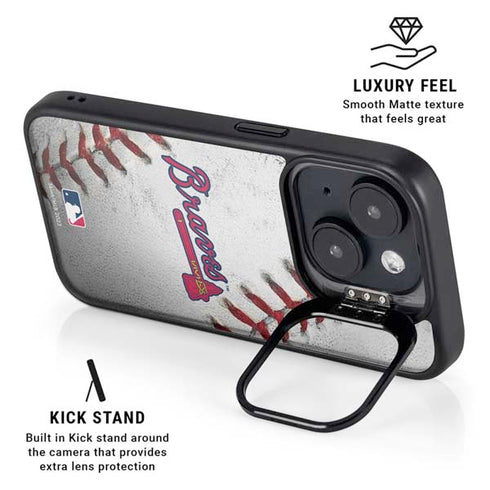MLB Atlanta Braves Game Ball iPhone 14 Kickstand Case
