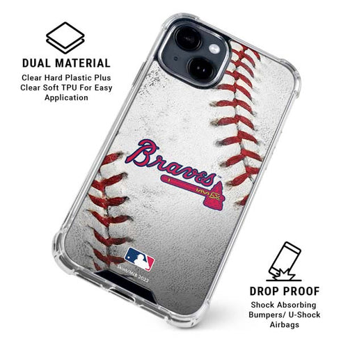 MLB Atlanta Braves Game Ball iPhone 15 Clear Case