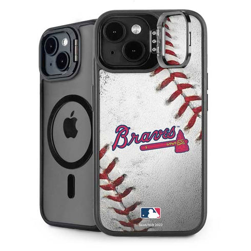 MLB Atlanta Braves Game Ball iPhone 15 Kickstand Case