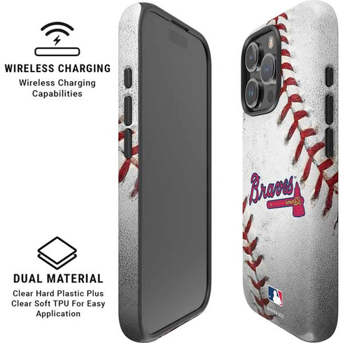 MLB Atlanta Braves Game Ball iPhone 16 Pro Magsafe Impact Case