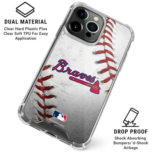 MLB Atlanta Braves Game Ball iPhone 16 Pro Max Clear Case