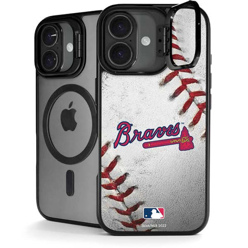 MLB Atlanta Braves Game Ball iPhone 17 Kickstand Case