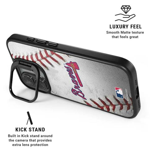 MLB Atlanta Braves Game Ball iPhone 17 Kickstand Case