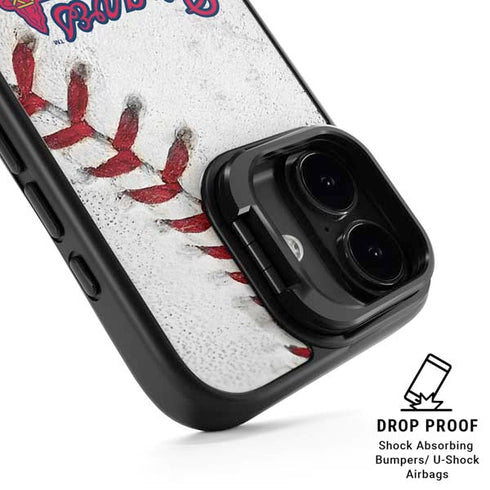 MLB Atlanta Braves Game Ball iPhone 17 Kickstand Case