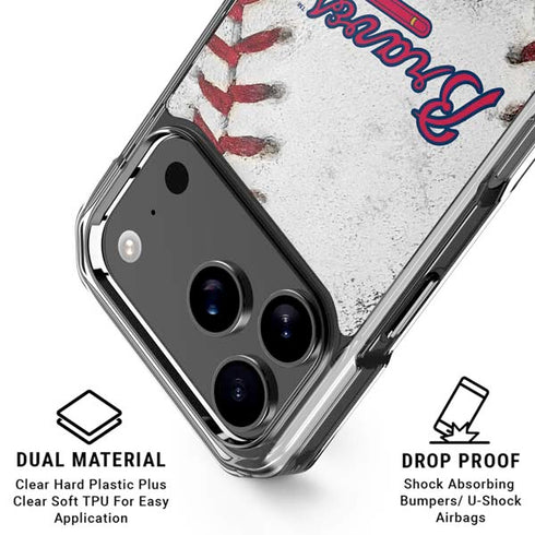 MLB Atlanta Braves Game Ball iPhone 17 Pro Clear Case