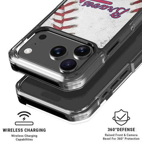 MLB Atlanta Braves Game Ball iPhone 17 Pro Max Clear Case
