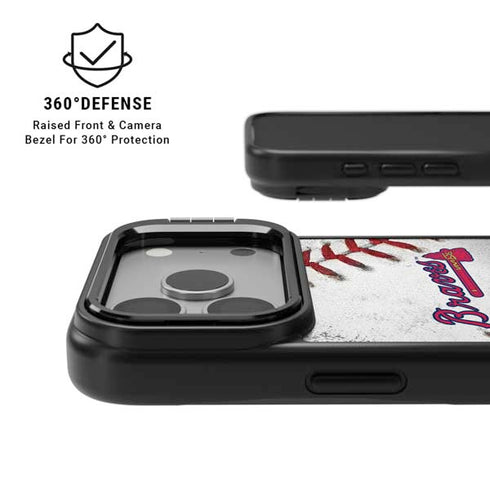 MLB Atlanta Braves Game Ball iPhone 17 Pro Max Kickstand Case