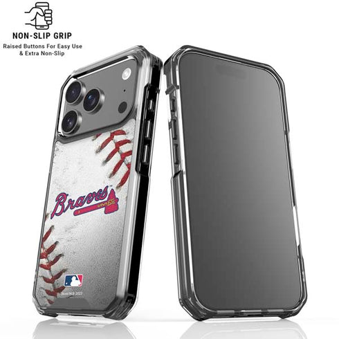 MLB Atlanta Braves Game Ball iPhone 18 Pro Clear Case