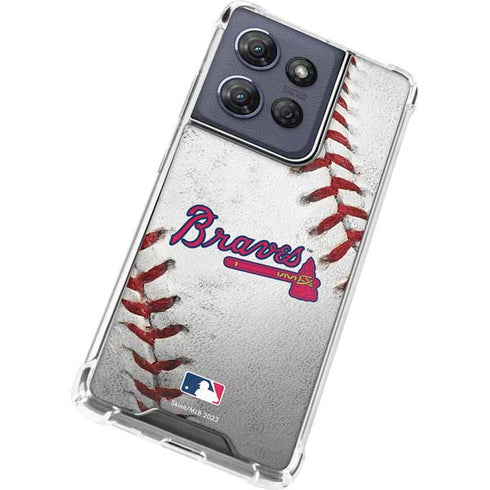 MLB Atlanta Braves Game Ball Moto G 5G (2025) Clear Case
