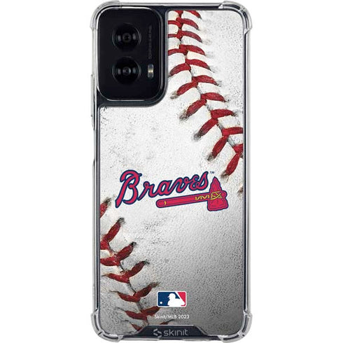 MLB Atlanta Braves Game Ball Moto G Power 5G (2024) Clear Case
