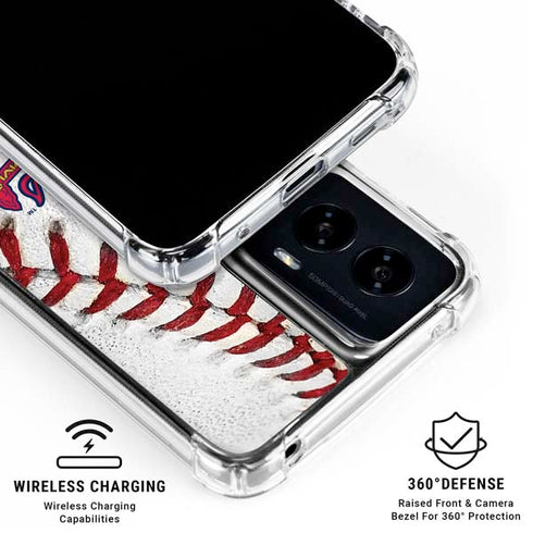 MLB Atlanta Braves Game Ball Moto G Power 5G (2024) Clear Case